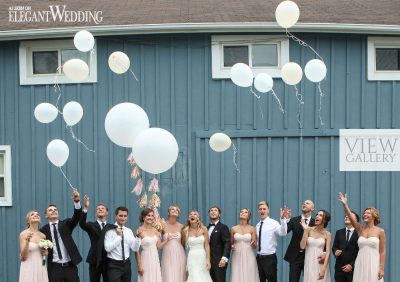 A Soft & Bubbly Rustic Pink Wedding