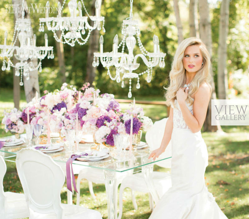 Purple & White Outdoor Fairytale Wedding