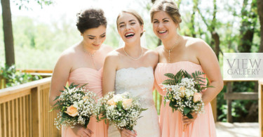 Soft Peach & White Waterfront Wedding