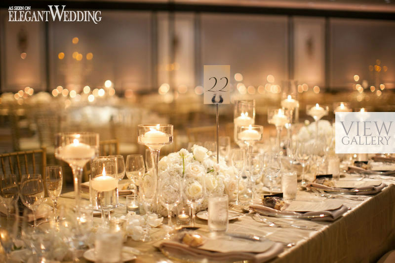 White & Gold Ballroom Wedding in California