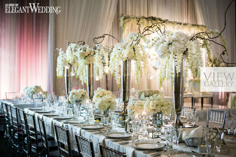 stunning white orchid wedding