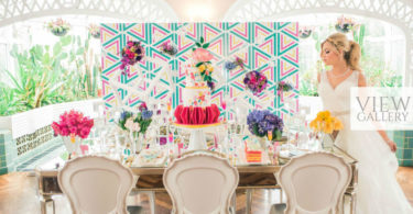 Geometric Wedding Ideas With Vibrant Colours