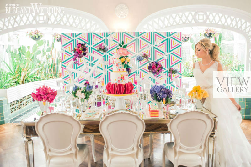 Geometric Wedding Ideas With Vibrant Colours