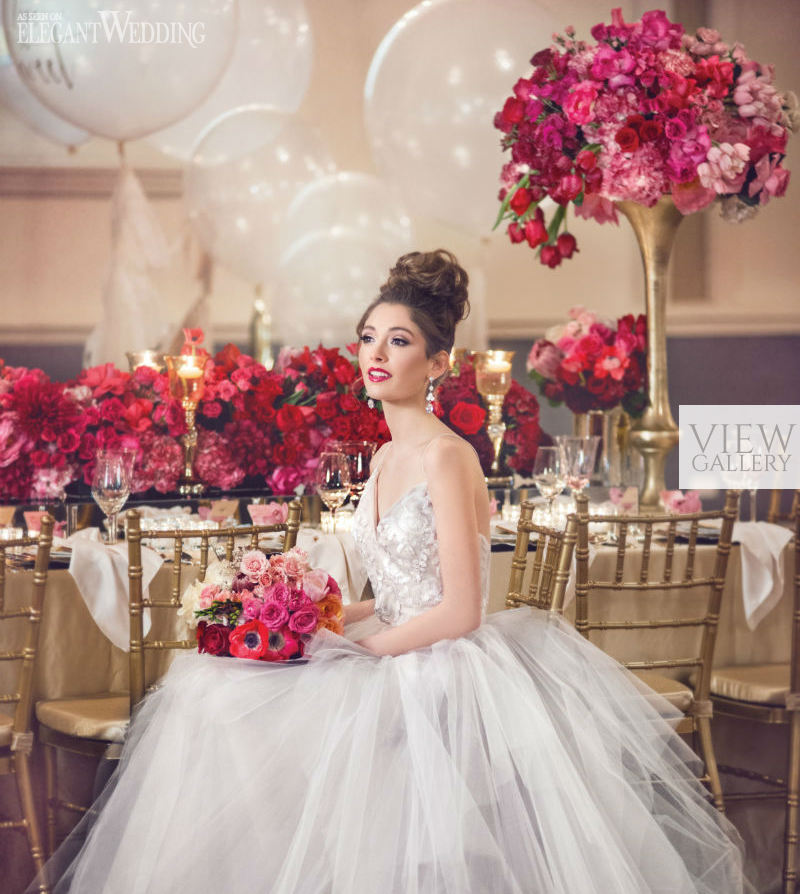 Ballerina Wedding style shoot with bride wearing a hayley pagie gown