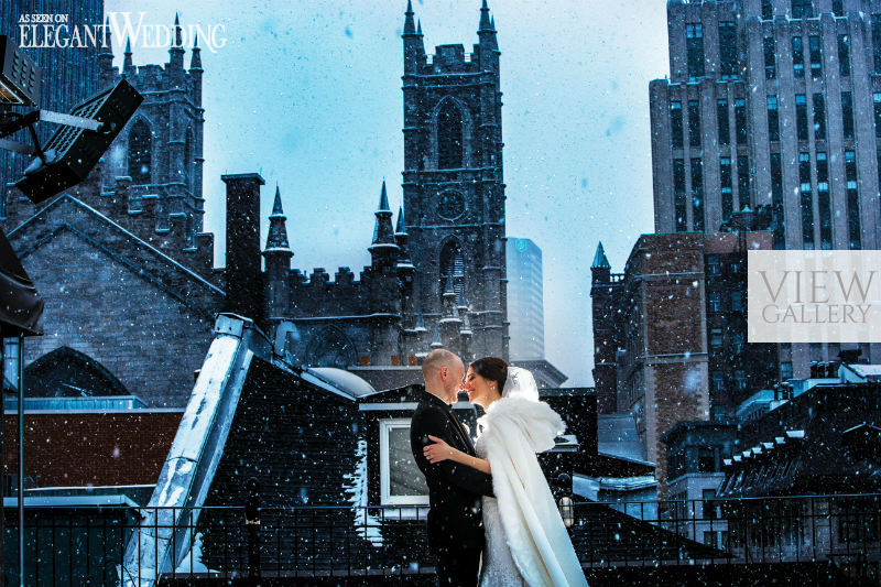 Winter wondrland wedding in Montreal