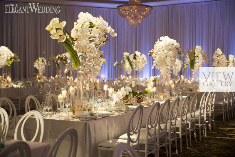 ELEGANT WHITE ORCHID BALLROOM WEDDING