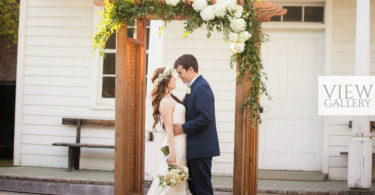 Boho wedding ceremony arch