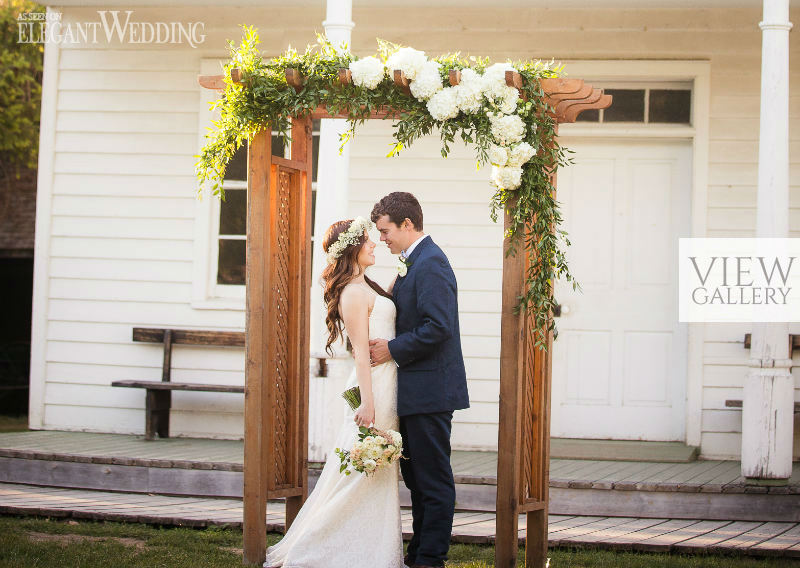 Boho wedding ceremony arch