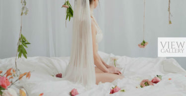 bridal fancy greenery shot