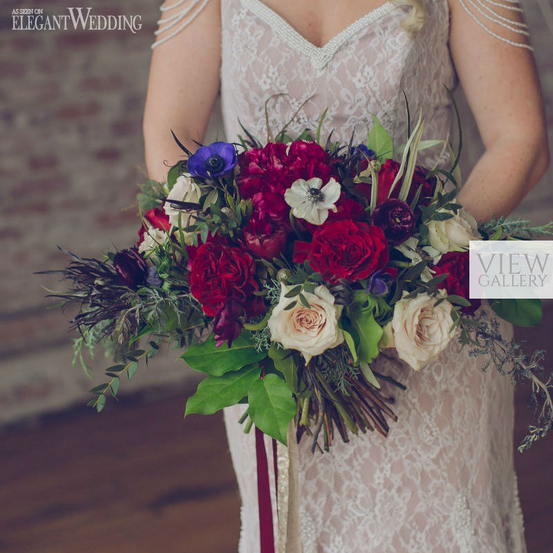 Rustic Indoor Wedding With Greenery