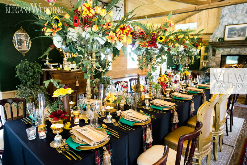 Equestrian Wedding Table Setting Decor