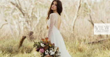 Lace Keyhole Back Wedding Dress by Sally Eagle