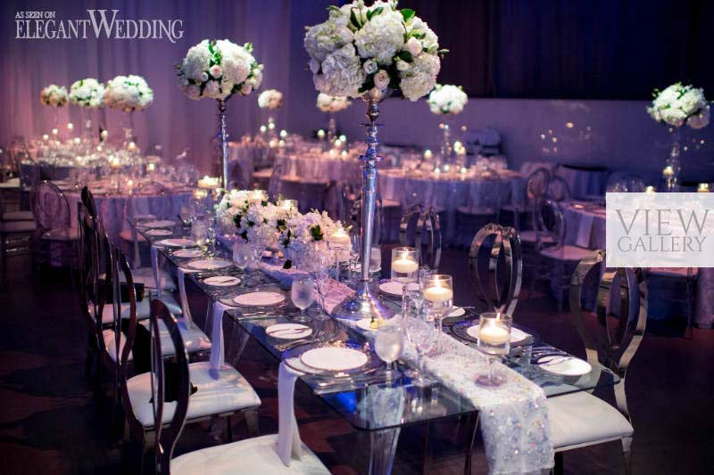 White Wedding Centrepieces