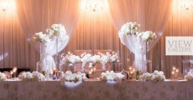 White Orchid Wedding Centrepieces