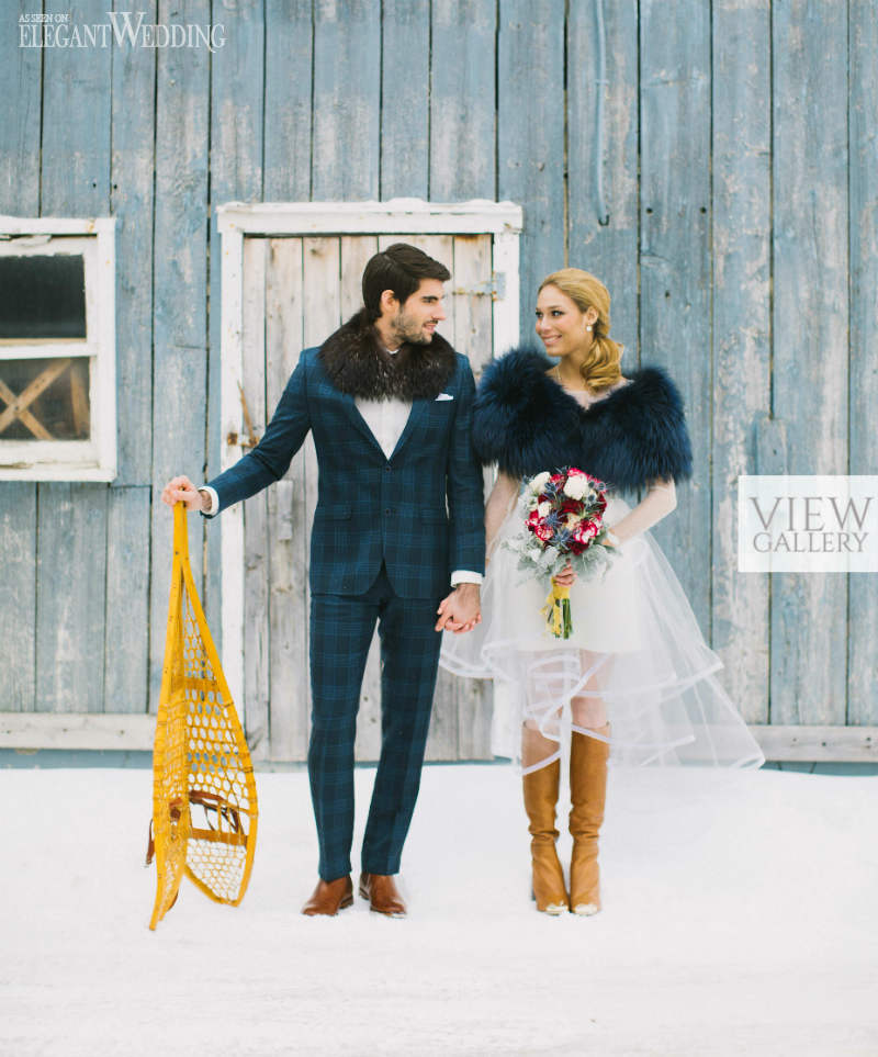 Rustic Winter Barn Wedding Inspiration