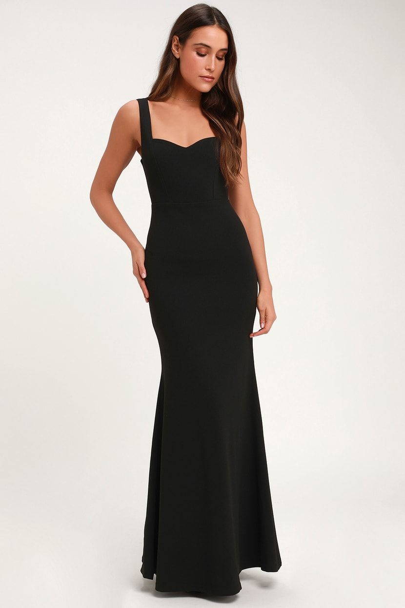 Lulus Sweetest Thing Black Maxi Dress