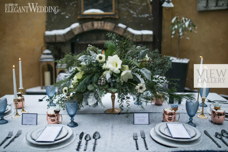 Snowy Outdoor Winter Wedding Inspiration