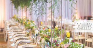 Tall Greenery Wedding Centrepieces