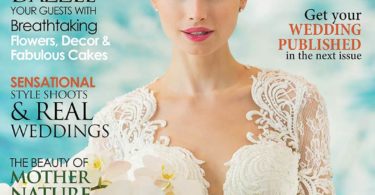 wedding magazine cover for elegant wedding