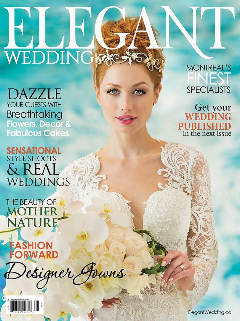 wedding magazine cover for elegant wedding