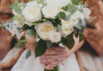 White and Green Bouquet in a Luxurious Wedding setting