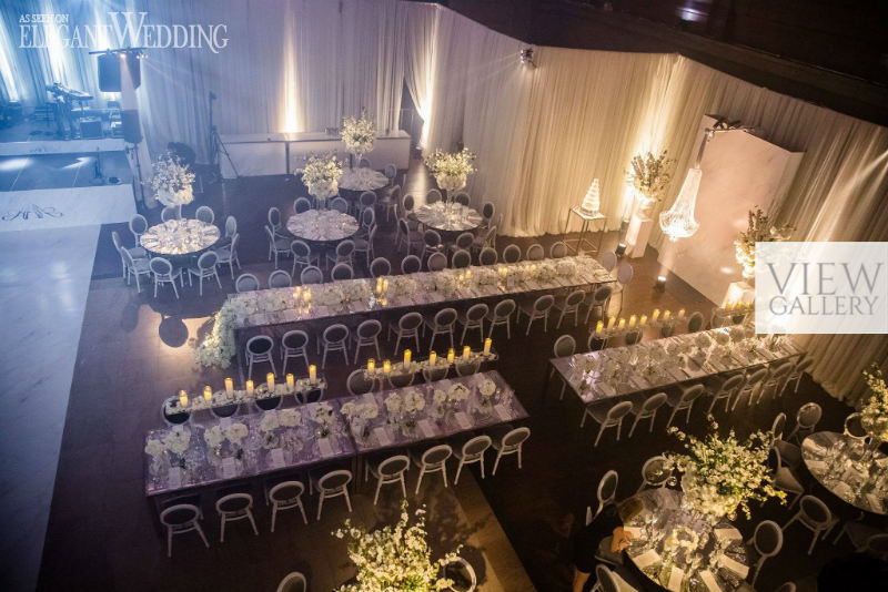 Modern Ballroom Wedding Filled with Candles