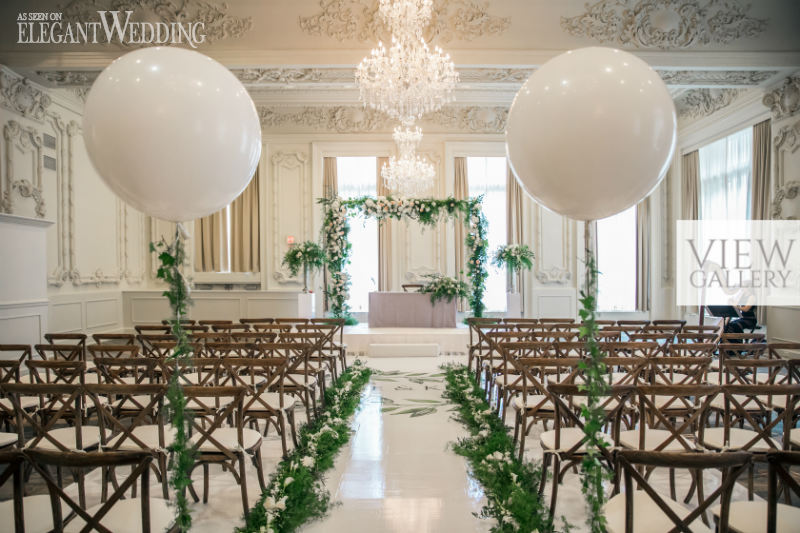 Whimsical Greenery Wedding with Balloons