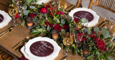 Rustic Burgundy Barn Wedding