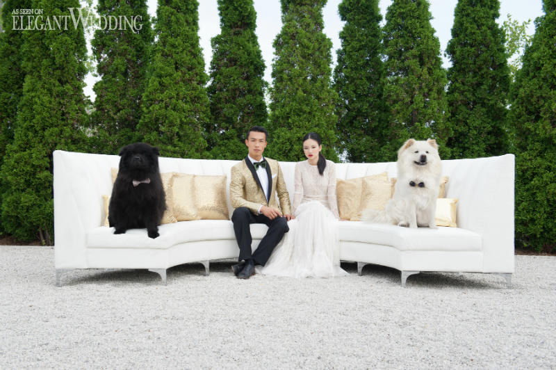 White and Gold Wedding Lounge