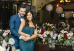 Rustic Burgundy Engagement Party