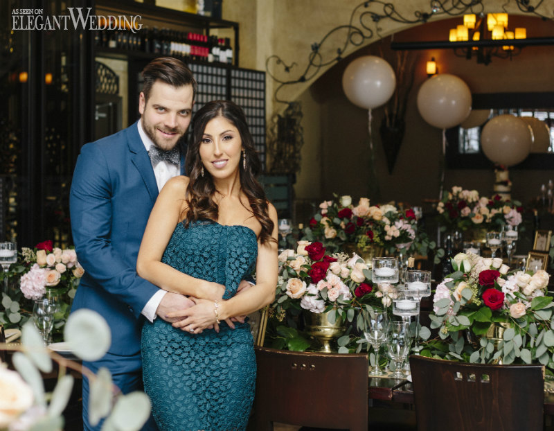 Rustic Burgundy Engagement Party