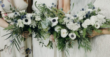 White and Green Bouquets