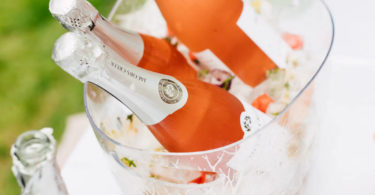 Flower Champagne Ice Cubes