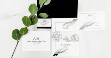 A Black & White Minimalist Wedding