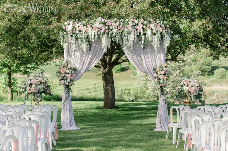 elegant wedding romantic blush garden wedding5