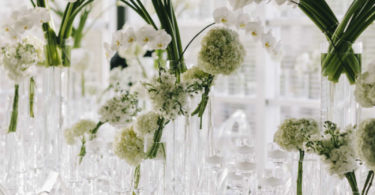 Modern White Wedding with Clear Decor