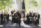 Dazzling Black White Gold Wedding