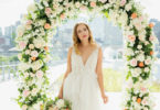 Fresh Peach Wedding in the City