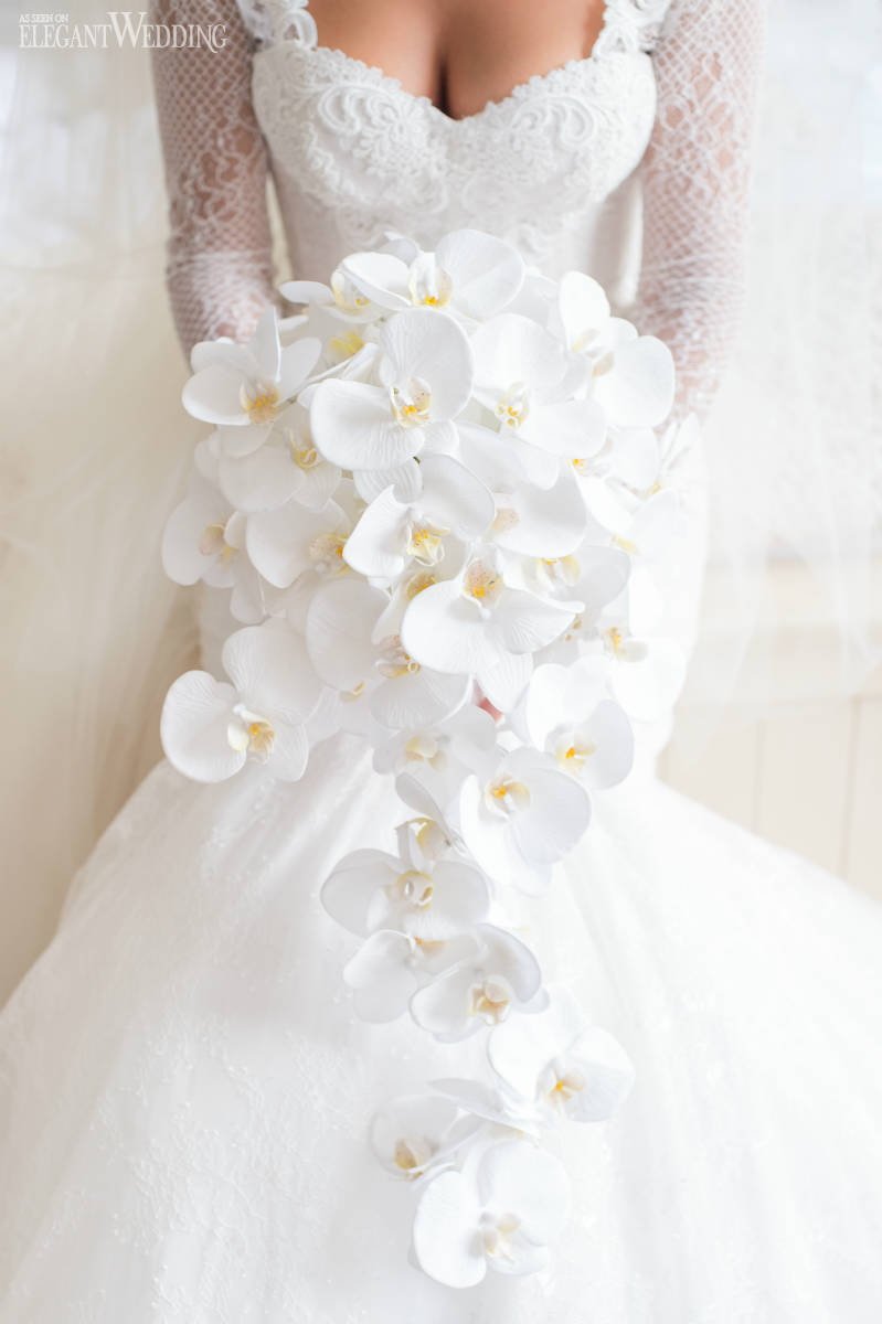 White Orchid Wedding Bouquet