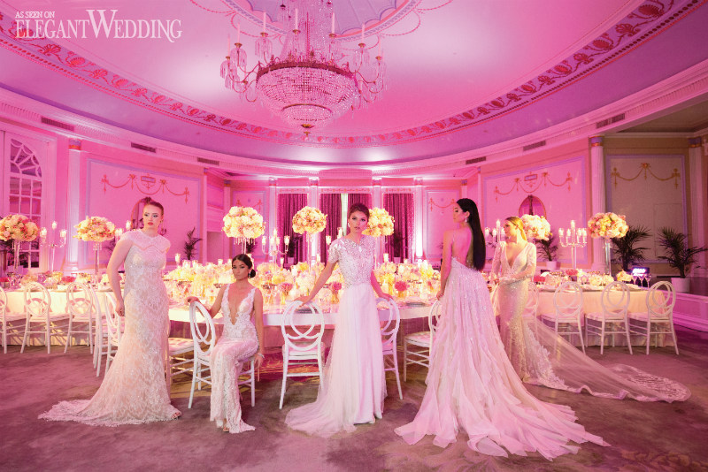 Elegant Pink Wedding Filled with Candles