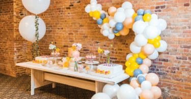 Citrus Bridal Shower with Balloons