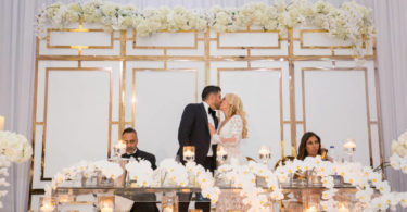 Gorgeous White and Gold Wedding with Orchids