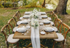 Rustic Wooden Wedding Table Setting