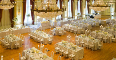 An Elegant White & Gold Wedding Reception