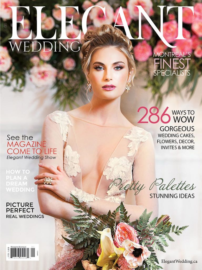 elegant wedding magazine cover