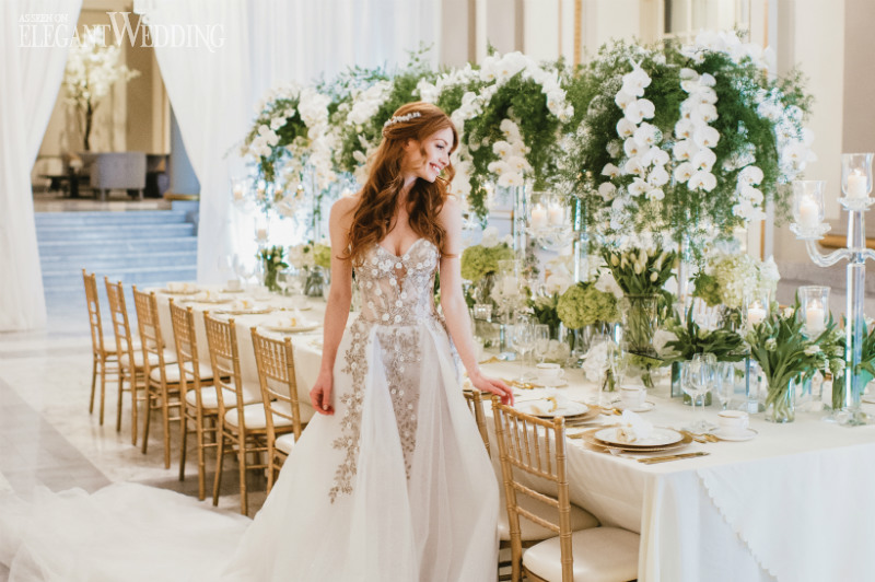 Heavenly All-White Wedding Featuring Orchids