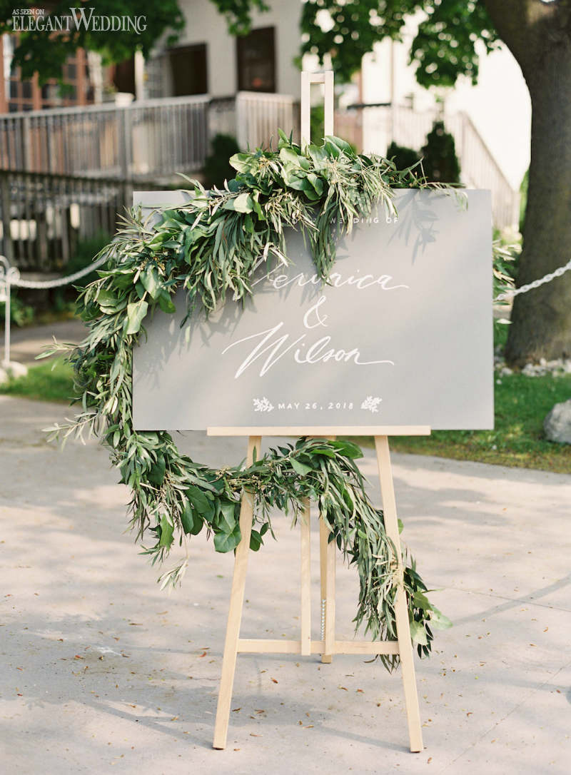 Greenery Garland Wedding Sign