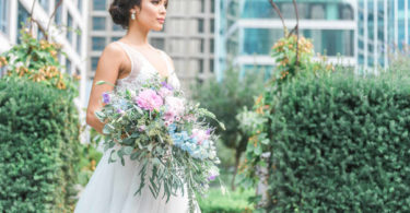 rustic garden wedding theme in the city