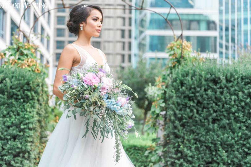 rustic garden wedding theme in the city