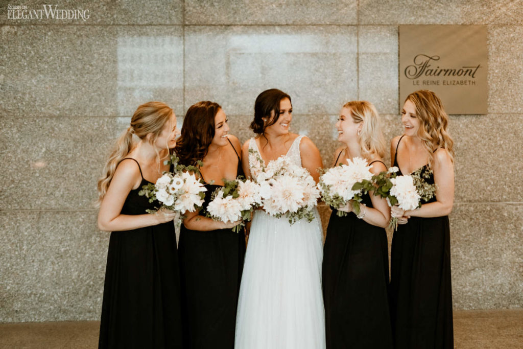 bride and her bridesmaids